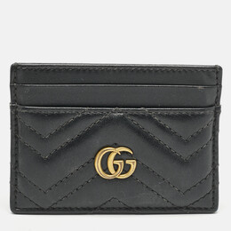 Gucci: Чёрный картхолдер  GG Marmont