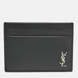Saint Laurent Paris: Чёрный картхолдер  Monogram