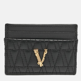 Versace: Чёрный картхолдер  Virtus