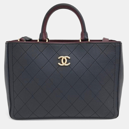 Chanel: Чёрная сумка-шоппер 