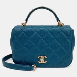Chanel: Голубая сумка-шоппер 