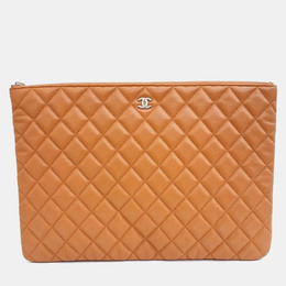 Chanel: Оранжевый клатч 