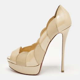 Christian Louboutin: Бежевые босоножки 