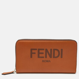 Fendi: Коричневый кошелёк 