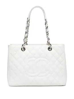 CHANEL Pre-Owned: Белая сумка-шоппер 