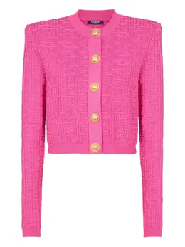 Balmain: Розовый кардиган 