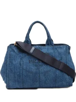 Prada Pre-Owned: Голубая сумка-шоппер 