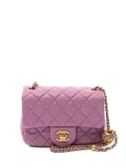 CHANEL Pre-Owned: Фиолетовая сумка 