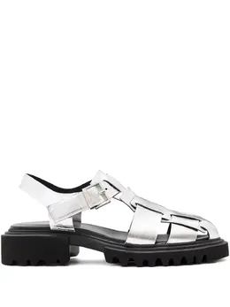 AllSaints: Серебристые сандалии 