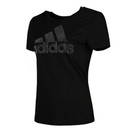Adidas: Чёрная футболка 