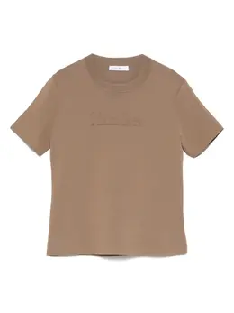 Max Mara: Бежевая футболка 