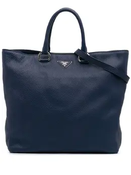 Prada Pre-Owned: Голубая сумка-шоппер 