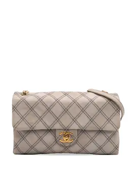 CHANEL Pre-Owned: Серая сумка через плечо 