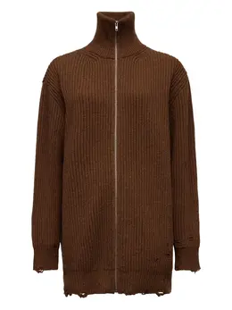 MM6 Maison Margiela: Коричневый кардиган 