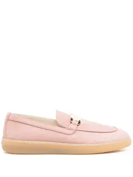 Ferragamo: Розовые лоферы 