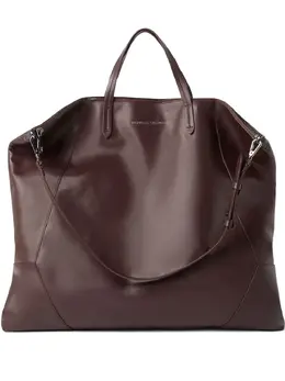 Brunello Cucinelli: Бордовая сумка-шоппер 