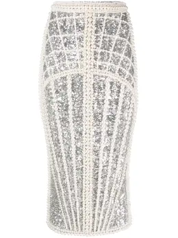 Balmain: Шифоновая юбка 