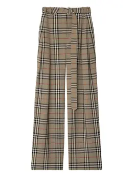 Burberry: Бежевые брюки 