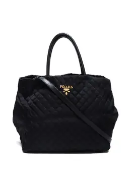 Prada Pre-Owned: Чёрная сумка-шоппер 
