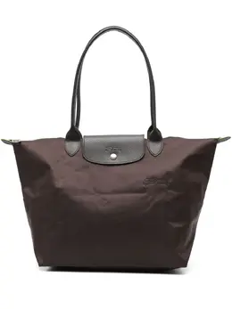 Longchamp: Коричневая сумка  Le Pliage