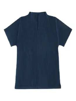 Pleats Please Issey Miyake: Синяя блуза 