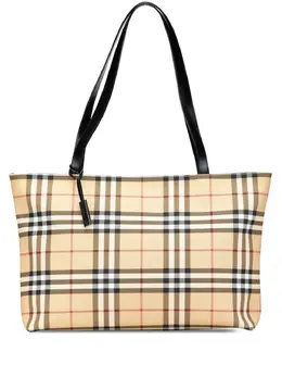 Burberry Pre-Owned: Коричневая сумка-шоппер 