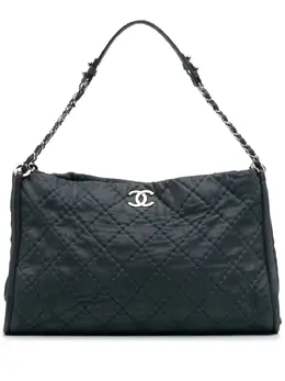 CHANEL Pre-Owned: Голубая сумка-шоппер 