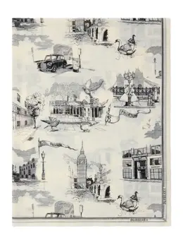 Burberry: Светлый шарф  London