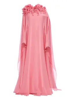 Badgley Mischka: Плащ с растительным принтом 