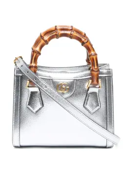 Gucci Pre-Owned: Серебристая сумка-шоппер 