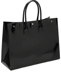 Saint Laurent: Чёрная сумка-шоппер  Rive Gauche
