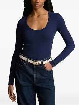 Polo Ralph Lauren: Синий топ 