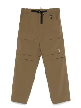 Moncler Grenoble: Зелёные брюки 