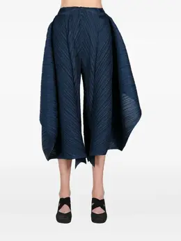 Pleats Please Issey Miyake: Синие брюки 