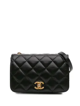 CHANEL Pre-Owned: Чёрная сумка через плечо 