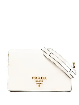 Prada Pre-Owned: Белая сумка через плечо 