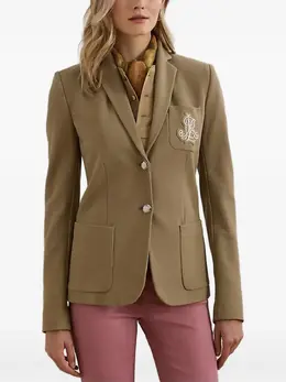 Lauren Ralph Lauren: Жакет цвета хаки 