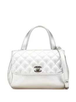 CHANEL Pre-Owned: Серебристая сумка 