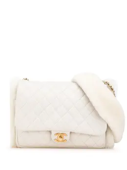 CHANEL Pre-Owned: Белая сумка через плечо 