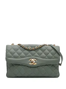 CHANEL Pre-Owned: Зелёная сумка 