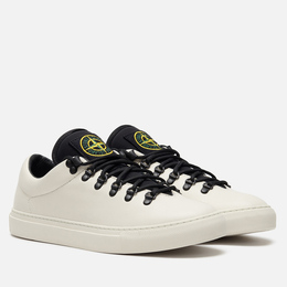 Stone Island: Белые кроссовки 