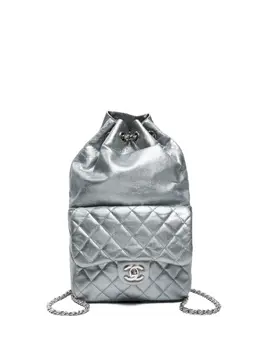 CHANEL Pre-Owned: Серебристый рюкзак 