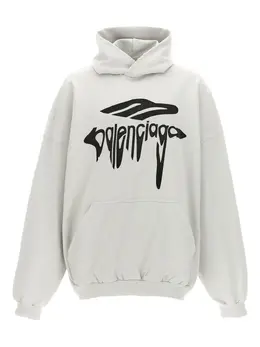 Balenciaga: Белая толстовка 