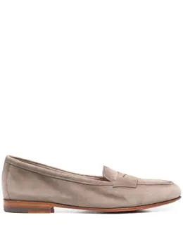 Santoni: Бежевые лоферы 