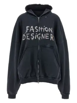 Balenciaga: Чёрная толстовка 