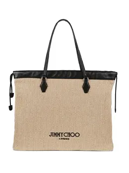 Jimmy Choo: Бежевая сумка-шоппер 