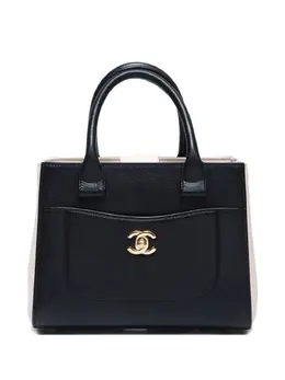 CHANEL Pre-Owned: Чёрная сумка-шоппер 