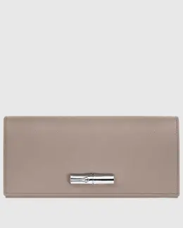 Longchamp: Светлый кошелёк  Roseau
