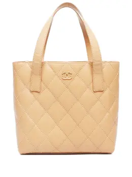 CHANEL Pre-Owned: Бежевая сумка 