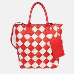 Bottega Veneta: Двухцветная сумка-шоппер  Maxi Intrecciato